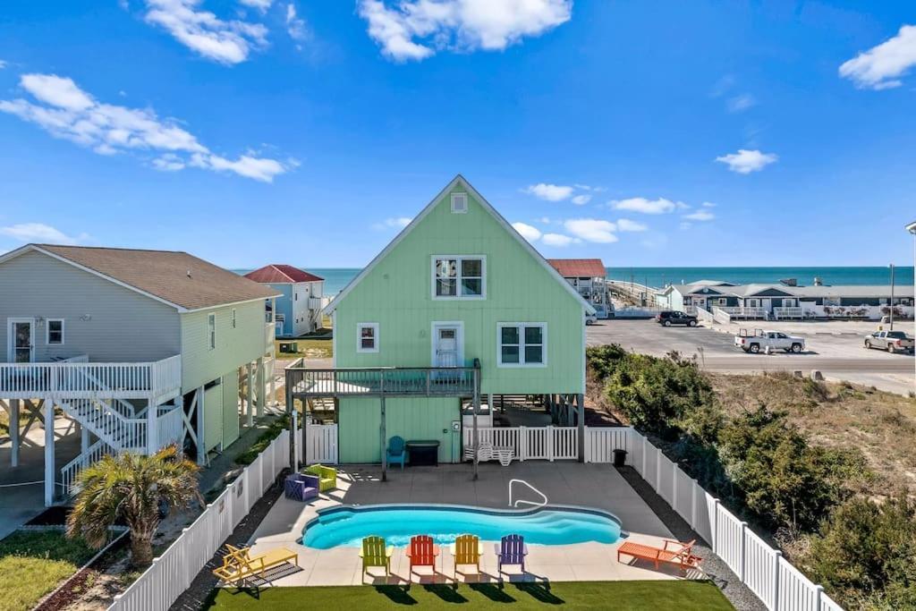Pool Haven Ocean View Villa Oak Island Bagian luar foto