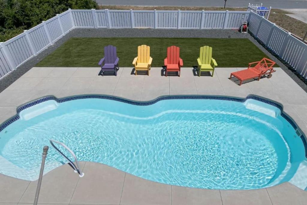 Pool Haven Ocean View Villa Oak Island Bagian luar foto